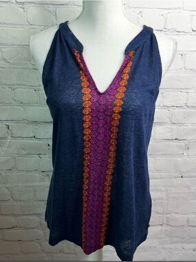 HATLEY Seashell Sleeveless Blouse Top Large NWT
